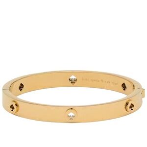 Kate Spade Spot The Spade Studded Gold Hinged Bracelet